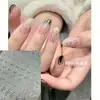 Palo de abanico DIY para chica popular, mismo estilo que el nuevo álbum "Tomorrow World" de la estrella Wang Suwei, pegatinas de arte de uñas con lámina de plata, decoración de uñas