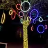 Luces de Estrella LED para Exteriores Cadena de Luces de Hadas Estrella Luna Colgantes Luces para Árboles Festival de Primavera Árboles de Calle Paisaje Luces Decorativas