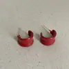 Brincos de Tarraxa Cor Dopamina Gota de Óleo Feijão Coração Geométrico para Mulheres Frescos Doces Modernos Tendência Versáteis Joias de Orelha