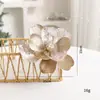 Directo del fabricante: Flores para decoración de árbol de Navidad en rojo, dorado y verde, accesorios de arreglo de árbol de Navidad de tela de magnolia artificial