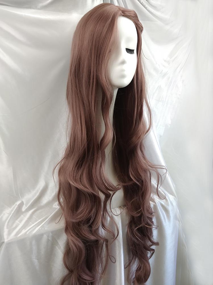 1m米长假发女100cm超长假发中分彩色逼真卷发c