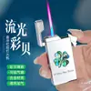 Encendedor de Llama Roja, Delgado, Cortavientos, con Diseño Creativo y Colorido de Concha, Duradero y Personalizado, Regalo Popular en Douyin y Kuaishou