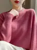 Design com contas fina outono e inverno pulôver gola redonda malha base camisa solta uso externo suéter estiloso da moda