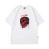 Camiseta masculina de manga curta transfronteiriça, de ombro simples e solta, moderna, para o verão, combinando com tudo, camiseta de manga curta para casais