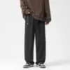 Pantalones Cargo de Algodón Lavado para Pareja Otoño e Invierno Pantalones de Pierna Recta Estampados con Letras Casuales Sueltos Pierna Ancha JW107-P50
