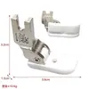 Pie Prensatelas Máquina de Coser Plana Todo Acero Juego de Pies Prensatelas Máquina de Coser Industrial Pie Prensatelas para Dobladillo Enrollado Industrial Combinación Venta al por Mayor