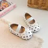 Zapatos de Cuero para Niña Pequeña 2026 Nuevos Zapatos de Princesa de Lunares Corte Bajo con Lazo Mary Janes Zapatos de Temporada Única