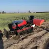 Enxada Rotativa Multifuncional com Esteiras para Limpeza de Terrenos Montanhosos e Inclinados, Corpo Espessado, Baixo Consumo, Equipamento Agrícola Prático