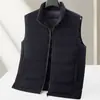 Colete de Penas Masculino Padrão Nacional Penugem de Pato Branco Peça Única Sem Costura Juventude Alto Luxo Negócios Sem Mangas Estilo Old Money Jaqueta Quente
