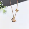 Collar de Acero Inoxidable para Mujer Joyería de Nicho Versátil Colgante de Cobre Cadena Elegante para Clavícula Joyería Cadena de Lujo Ligero