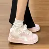 Mocasines Rosa con Punta de Concha para Mujer, Ins2026 Primavera/Verano Versátiles Estudiante Casual Retro Deportivas