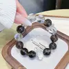 Pulseira de Cristal Obsidiana Chá DIY Feita à Mão Contas Redondas Atacado Pulseira de Cristal Natural Joias Populares Pulseira de Cristal Joias