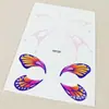 Pegatinas de Tatuaje de Venta Caliente Transfronterizas para Actividades Faciales Escenario Mariposa Colorida Larga Duración Impermeables Pegatinas de Maquillaje Facial Venta al por Mayor
