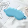 Máscara de Dormir para Olhos de Seda Sintética para Soneca, Bloqueadora de Luz, Respirável, Máscara Elástica para Olhos com Logotipo Impresso, Máscara de Olhos de Seda Dupla Face Venda por Atacado