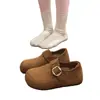 Zapatos de mujer tipo Birkenstock de suela gruesa, que aumentan la altura, de cobertura total, nuevos 2026, zapatos versátiles vintage sin cordones para combinar con faldas