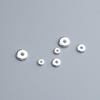 Plata de ley s925 superficie lisa geométrica superficie brillante cuentas espaciadoras de disco material para accesorios de pulsera de cuerda trenzada hecha a mano DIY