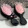 Peine de airbag rosa y negro y2g peine de masaje DIY lindo para el hogar peine de airbag con lazo portátil