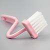Escova Sanitária V Pequena Escova de Limpeza Escova Sanitária em Forma de S Cabo Curvado Escova Sanitária Escova de Plástico para Banheiro Atacado de Fábrica