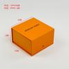 Caja de embalaje personalizada Douyin con hebilla magnética abatible, con forma de libro, naranja, para pulseras, pendientes y joyas de alta gama.