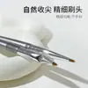 Pincel para delineador hecho a medida [recto/angulado] para delineador de ojos, sombra de ojos inferior y corrector, multifuncional y portátil
