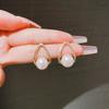 Pendientes de plata 925 con forma de gota de agua y perlas, estilo coreano, con diseño distintivo y creativo, joyería artística para las orejas.