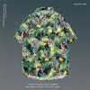 Camisa Floral de Verão com Manga Curta Estilo Japonês Hong Kong para Homens e Mulheres, Camisa Solta Havaiana Retro Cool de Praia para Casal
