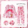 Pijama Nuevo para Niños 2025 para Niñas Primavera y Otoño Manga Larga Traje Delgado para Niños Grandes y Niñitas Ropa para el Hogar para Exterior