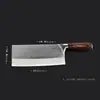 Faca Fatiada com Cabo Aprovado Correndo Jianghu Padrão Damasco Faca de Cozinha Faca de Carne Faca de Cozinha Doméstica Faca de Cozinha Polida