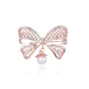 Moda Europea y Americana Nuevo Broche de Pin con Lazo para Ramillete Pin de Cuello Anti-Luz Accesorios para Ropa de Mujer Broche