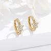 Brincos de Prata de Lei S925 Transfronteiriços com Zircônia e Estrela de Cinco Pontas para Mulheres Brincos de Design de Celebridade da Internet Brincos de Estrela