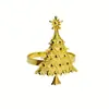Venta Caliente Nuevo Estilo Comida Occidental Hotel Varios Anillos para Servilletas de Árbol de Navidad Anillos para Servilletas Hebilla para Servilletas Anillos de Tela Metal Wholesale