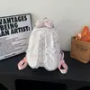 Mochila de Encaje con Lunares Estilo Coreano para Mujer 2026 Otoño/Invierno Nueva Llegada Para Salir Diariamente Bolso Escolar de Estudiante Linda Mochila de Conejo