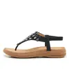 T560-6 Sandalias de Verano Nuevas con Clip para Dedos y Pedrería para Mujer, Suela Suave Resistente al Desgaste de TPR, Zapatos de Playa Versátiles al por Mayor