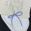Chic Coreano Nuevo Estilo Dulce Lazo de Perlas Colgante de Corazón Plateado Llavero de Coche Encanto para AirPods Accesorio de Teléfono