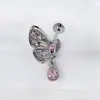 Brincos de Tarraxa Planos Exclusivos de Borboleta Transfronteiriços, Tarraxas de Osso de Orelha de Veado Rosa, Tarraxas de Lábio de Aço Inoxidável de Coração Doce Acessórios para Lábio
