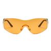 2251 Gran Venta Estilo Futuro Y2K Metal Lente de Una Pieza Estrella de Cinco Puntas Moda Europeo y Americano Amazon Ins Gafas de Sol