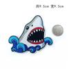 Hua Nian bordado pano adesivos cartoon tubarão lagosta roupas adesivo bordado acessórios mochila escolar infantil DIY patch