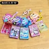 Llavero creativo de acrílico con arena líquida Sanrio Happy Park, colgante para bolso, decoración, pequeño regalo
