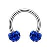 8 Cores Aço Inoxidável Diamante Completo Ferradura Piercing Nariz Joia Piercing Corporal Brincos de Diamante Amazon Unha Osso Mole