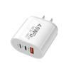 Cargador de viaje ovalado USB dual PD de carga rápida de 40w para carga rápida PD de Apple QC3.0 cargador de clavija europea