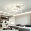 Lámpara de techo para sala de estar en forma de anillo, luminaria LED moderna minimalista, luz de techo para decoración del hogar y adquisición de proyectos