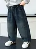 Jeans Rectos de Otoño para Niños 2026 Nuevo Estilo Pantalones para Niños Pequeños y Medianos Pantalones Lindos y Rebeldes para Bebé Primavera y Otoño de Moda