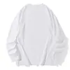Novo estilo casual 2024 200g cor sólida manga longa moda estudantil marca solta gola alta básica pode ser usado masculino combina com tudo