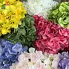 Hortênsia de Tecido de Cinco Cabeças, Hortênsia de Borda Queimada, Flor Artificial para Decoração de Salão de Banquete de Casamento, Parede de Flores Artificiais para Palco de Hotel