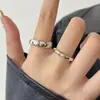 Anillo liso nuevo estilo vintage, con acabado liso, diseñado para mujer, con un look único y moderno, ofreciendo una estética de alta gama, y ajustable en tamaño