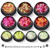 Alta flash de diamante pó brilhante PET ultra-fino lantejoulas 4mm estrela de cinco pontas pêssego coração em forma de nail art gradiente laser pó X4-32