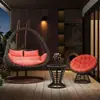 Cadeira de Cesto Suspensa para Exterior, Cadeira Baloiço Ninho de Pássaro para Casa, Cadeira de Rattan, Baloiço Duplo para Jardim, Rede de Descanso para Interior, Sofá Preguiçoso para Varanda