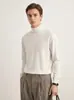 Nuevo suéter de cuello alto para hombre de otoño e invierno, tejido de punto liso tipo pullover, camisa base cálida versátil estilo old money para hombre