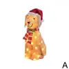 Decoração de Natal para Vida Festiva Decoração de Cão Graffiti Peludo com Luz LED para Jardim Externo