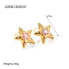 Para agradecer aos novos e antigos clientes, a Jieding oferece brincos versáteis para mulheres, estilo europeu e americano, aço inoxidável banhado a ouro 18k, atacado